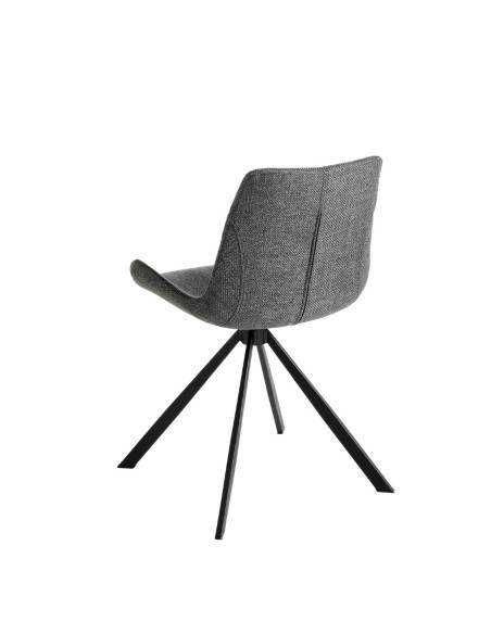 Silla giratoria tela gris oscuro