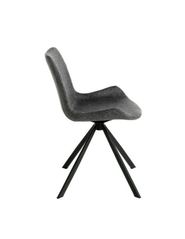 Silla giratoria tela gris oscuro