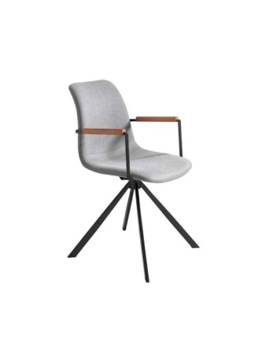 Silla giratoria tela gris oscuro