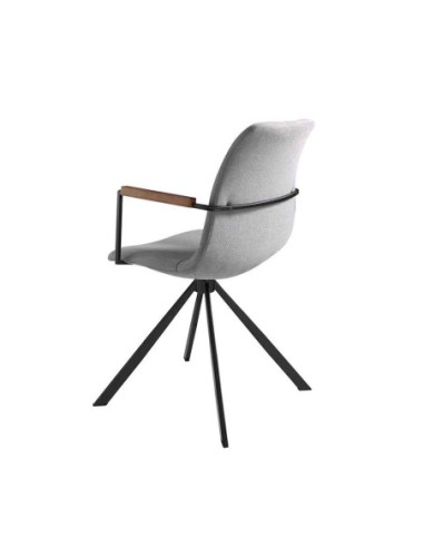 Silla giratoria tela gris oscuro