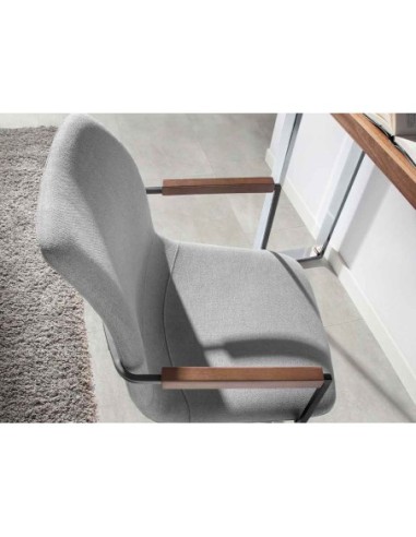 Silla giratoria tela gris oscuro