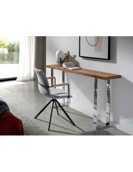 Silla giratoria tela gris oscuro