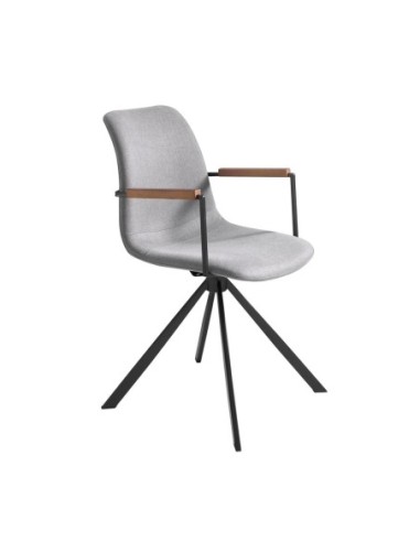 Silla giratoria tela gris oscuro