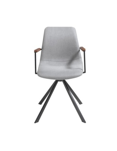 Silla giratoria tela gris oscuro