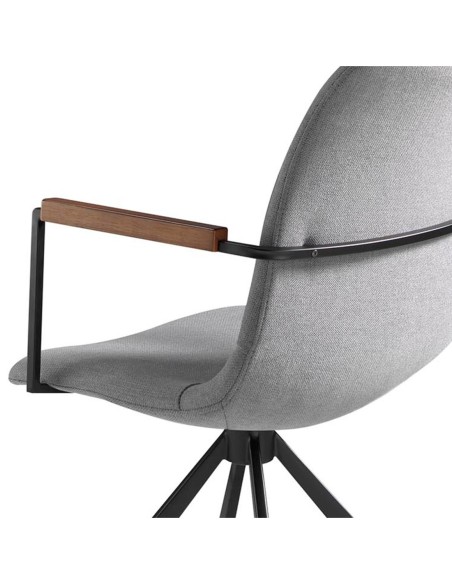 Silla giratoria tela gris oscuro