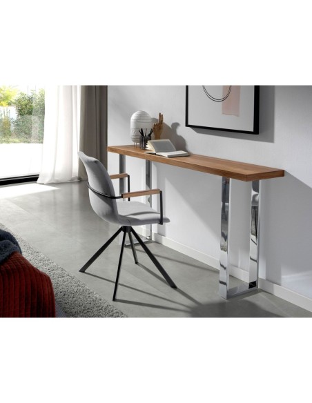 Silla giratoria tela gris oscuro