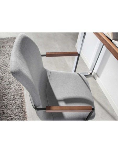 Silla giratoria tela gris oscuro