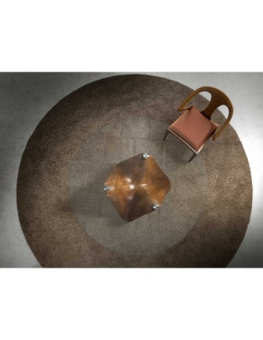 Silla nogal y polipiel marrón