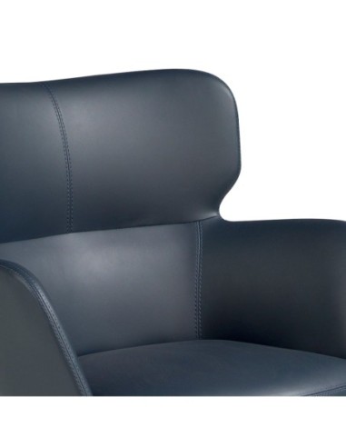 Silla oficina giratoria polipiel azul