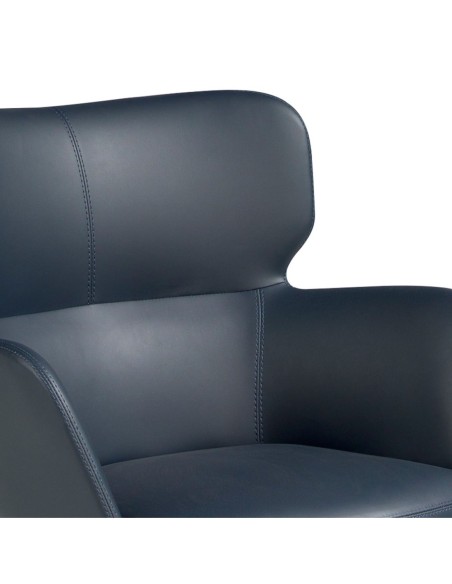 Silla oficina giratoria polipiel azul