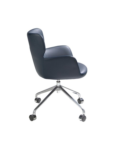 Silla oficina giratoria polipiel azul