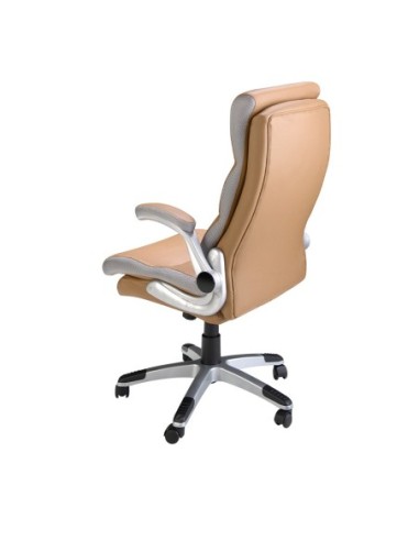 Silla oficina giratoria polipiel marrón