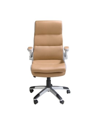 Silla oficina giratoria polipiel marrón