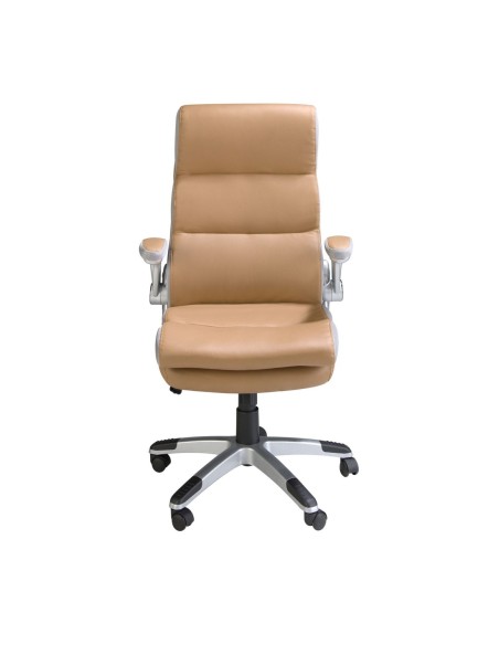 Silla oficina giratoria polipiel marrón