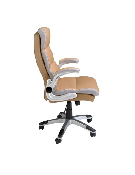 Silla oficina giratoria polipiel marrón