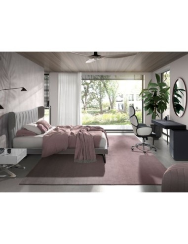 Silla oficina giratoria tela gris claro y pvc...