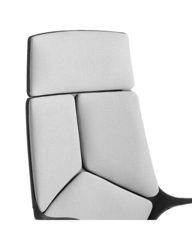 Silla oficina giratoria tela gris claro y pvc...