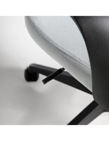 Silla oficina giratoria tela gris claro y pvc...