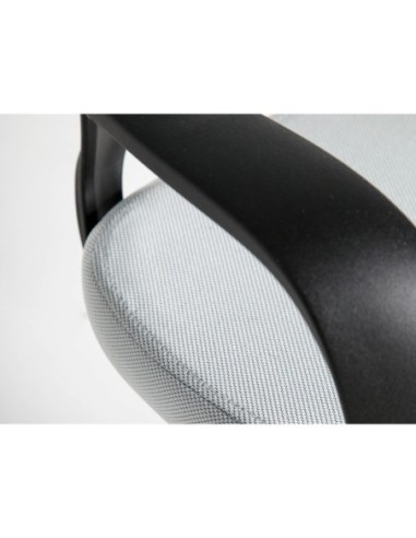 Silla oficina giratoria tela gris claro y pvc...