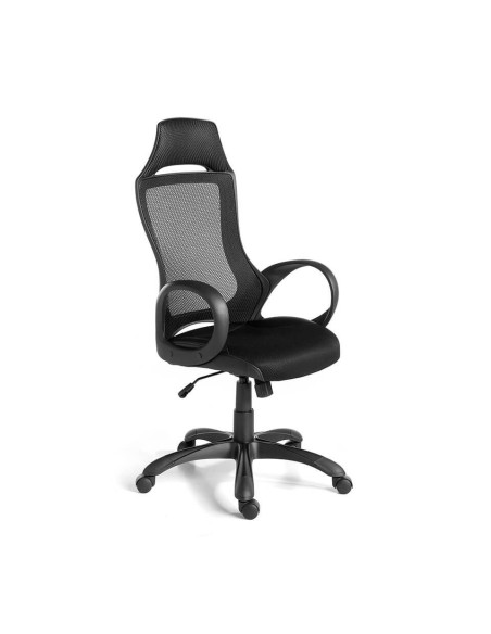 Silla oficina giratoria tela negra