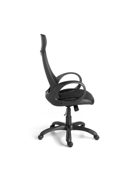 Silla oficina giratoria tela negra