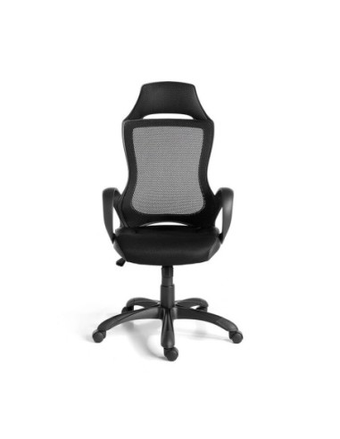 Silla oficina giratoria tela negra