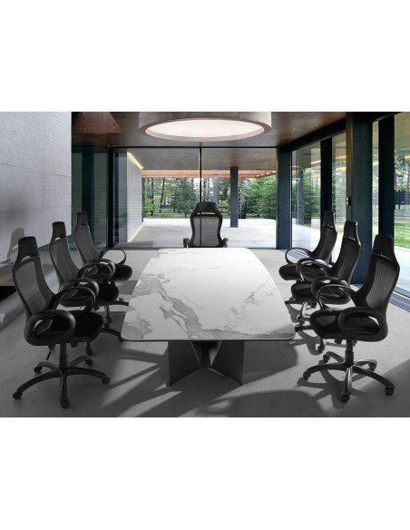 Silla oficina giratoria tela negra