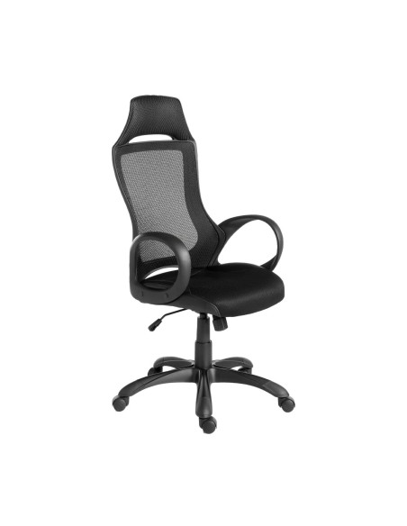 Silla oficina giratoria tela negra