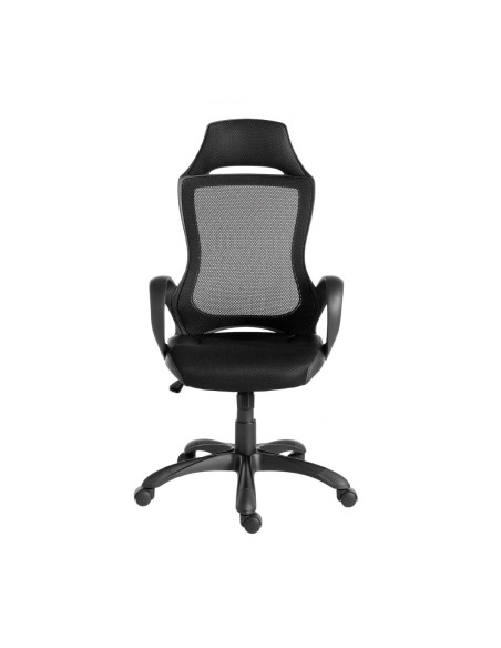 Silla oficina giratoria tela negra