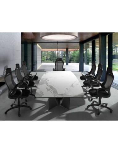 Silla oficina giratoria tela negra