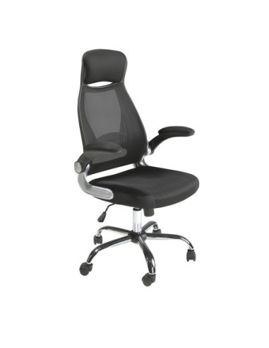 Silla oficina giratoria tela negra