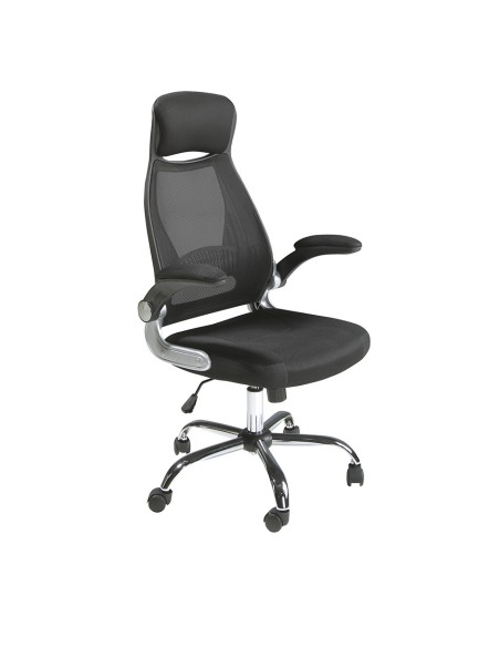 Silla oficina giratoria tela negra