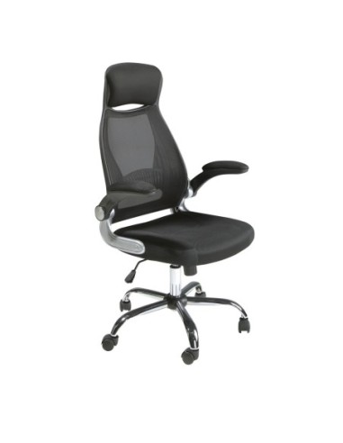 Silla oficina giratoria tela negra
