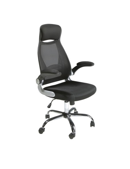 Silla oficina giratoria tela negra