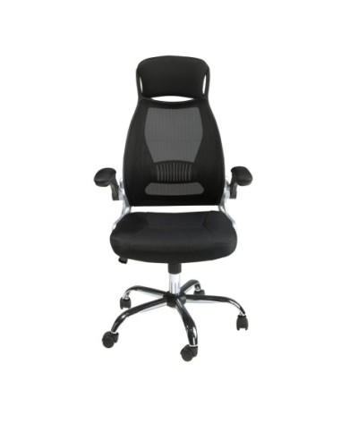 Silla oficina giratoria tela negra