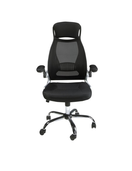 Silla oficina giratoria tela negra