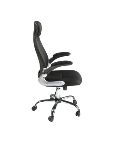 Silla oficina giratoria tela negra