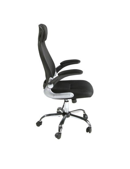 Silla oficina giratoria tela negra