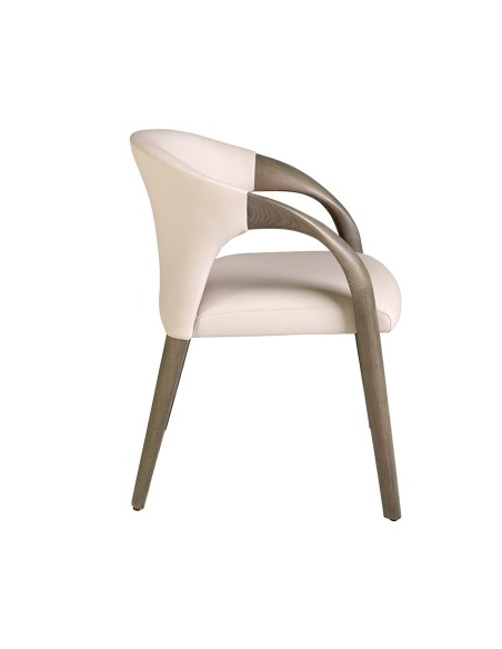 Silla polipiel crema