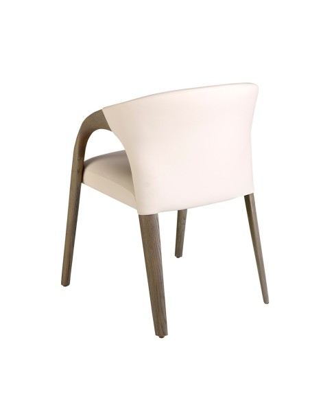 Silla polipiel crema