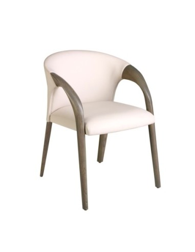 Silla polipiel crema