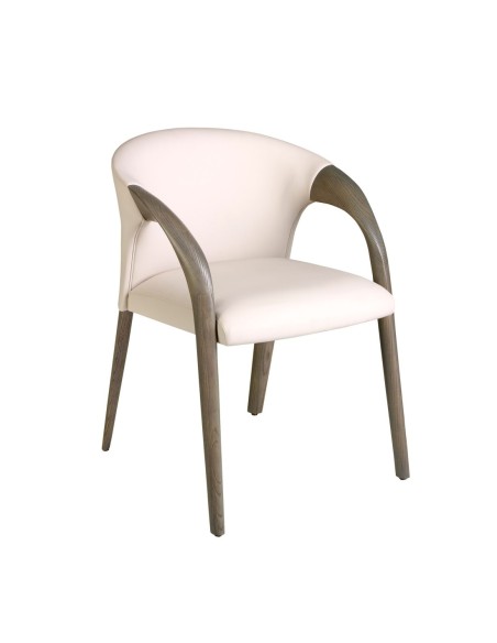 Silla polipiel crema