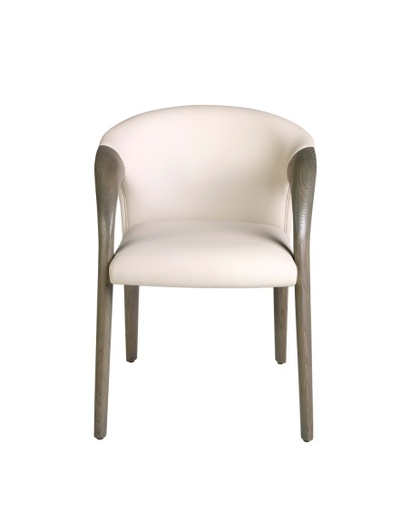 Silla polipiel crema