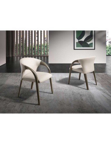 Silla polipiel crema