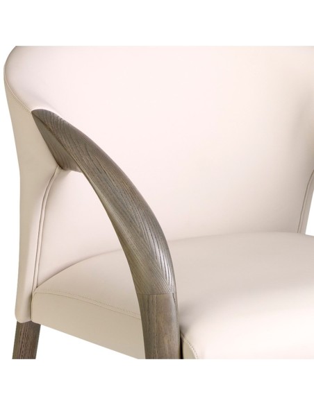 Silla polipiel crema