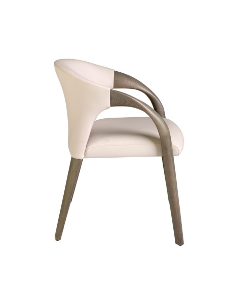 Silla polipiel crema