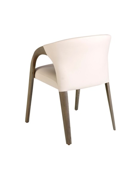 Silla polipiel crema