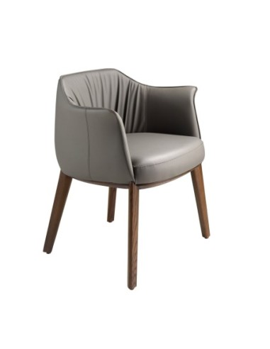Silla polipiel gris