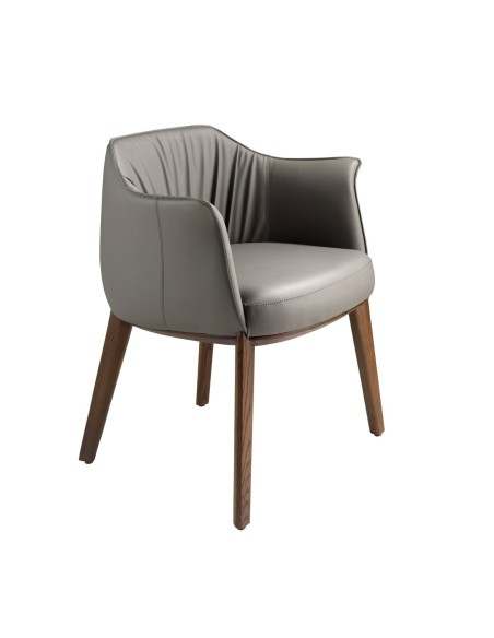 Silla polipiel gris