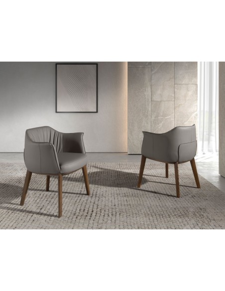 Silla polipiel gris